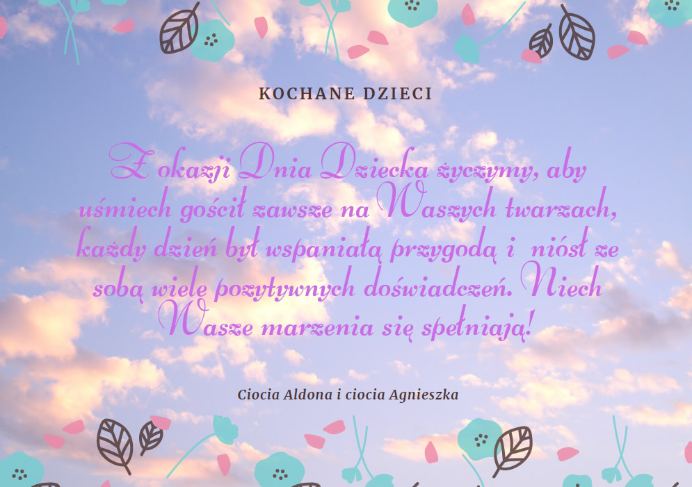 życzenia dla dzieci